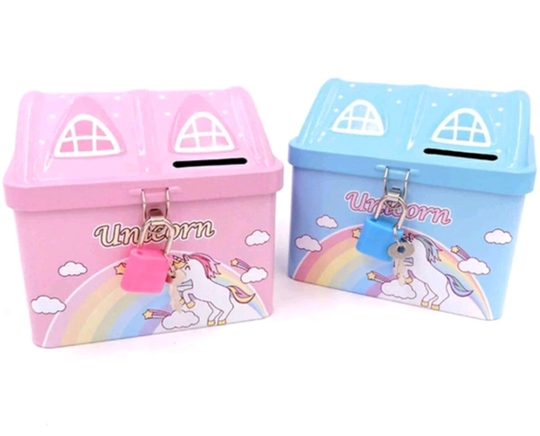 Money Box With Lock & Key For Kids 