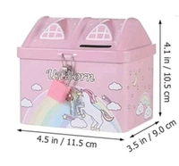 Money Box With Lock & Key For Kids 