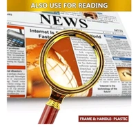 Zest 4 Toyz Magnifying Glass for Reading/Map, Double Glass 60mm High Power Antique Handheld Magnifier Glass for Kids (Golden)