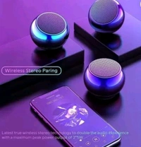  J.B.L Ultra Mini Wireless Bluetooth Speaker with Heavy Metal Electroplating Round Speaker | Wireless Power Button Controlled, Long Lasting Battery & Quick Charge Pack of 1 (Multicolor)