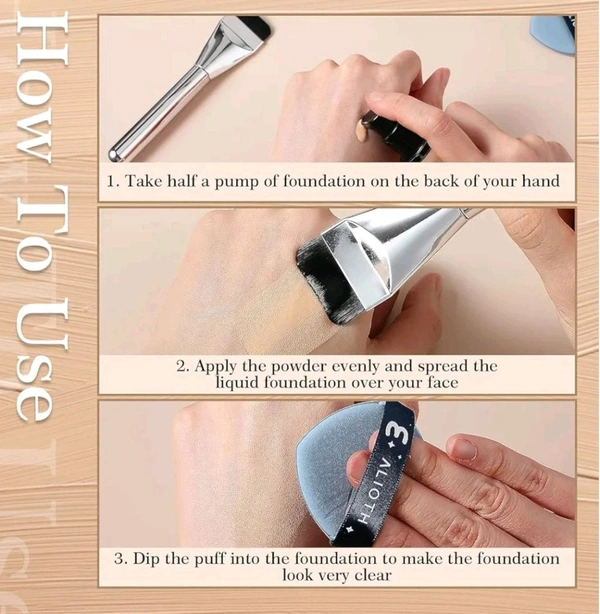  Thin Blade Foundation Makeup Brush, Soft Synthetic Bristles Make up Brushes, Flat Head Foundation Brush for Liquid Makeup Saloon Woman Girls 1Pcs