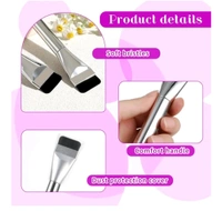  Thin Blade Foundation Makeup Brush, Soft Synthetic Bristles Make up Brushes, Flat Head Foundation Brush for Liquid Makeup Saloon Woman Girls 1Pcs