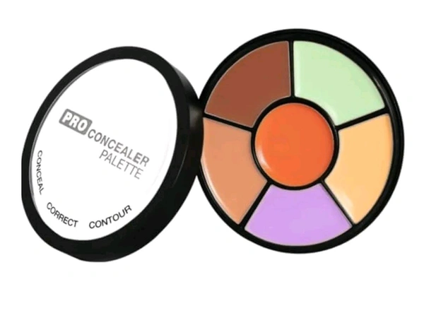 Concealer Palette With Full Coverage|Waterproof & Easily Blendable|3 In 1 Palette- Conceal Correct & Contour|Crease Resistance|Oil Control With Matte Finish|Concealer 6-In-1 Shades

