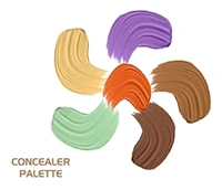 Concealer Palette With Full Coverage|Waterproof & Easily Blendable|3 In 1 Palette- Conceal Correct & Contour|Crease Resistance|Oil Control With Matte Finish|Concealer 6-In-1 Shades

