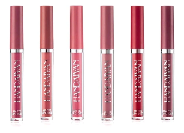 Liquid Matte Lipstick Set of 6 | Waterproof & Long Lasting Formula | Bold & Smudge-Proof Lip Colors for All Skin Tones | Lightweight Matte Finish 

