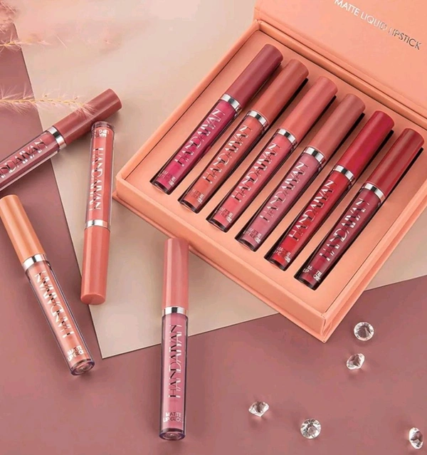 Liquid Matte Lipstick Set of 6 | Waterproof & Long Lasting Formula | Bold & Smudge-Proof Lip Colors for All Skin Tones | Lightweight Matte Finish 

