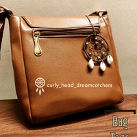 Dreamcatcher Bag charms - Brown, Brown, Silver