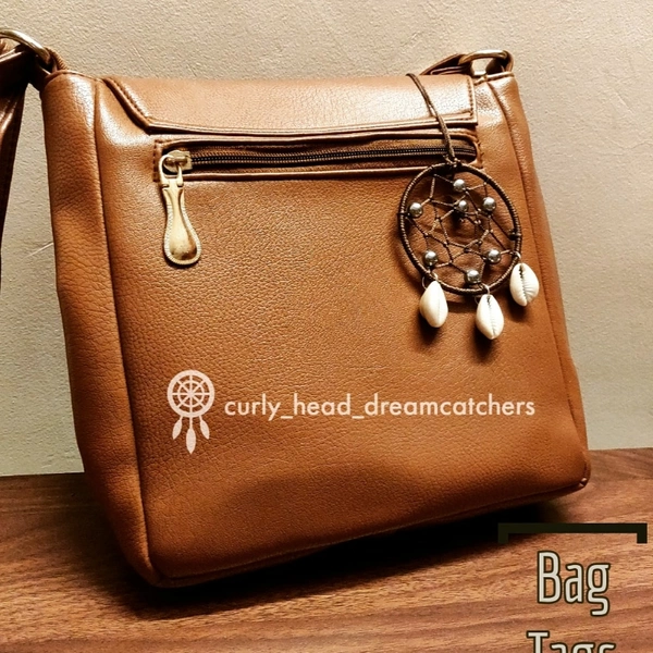 Dreamcatcher Bag charms - Brown, Brown, Silver