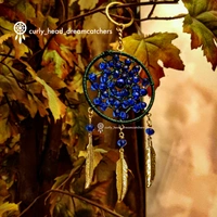 Dreamcatcher Keychain - Dark Blue, Dark Green, Golden Keyring