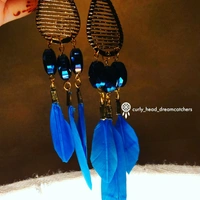 Teal Blue Long Earrings