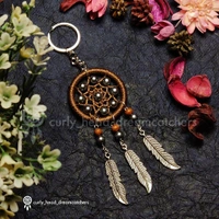 Dreamcatcher keychain - Brown, Silver, Silver