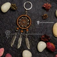 Dreamcatcher keychain - Brown, Silver, Silver