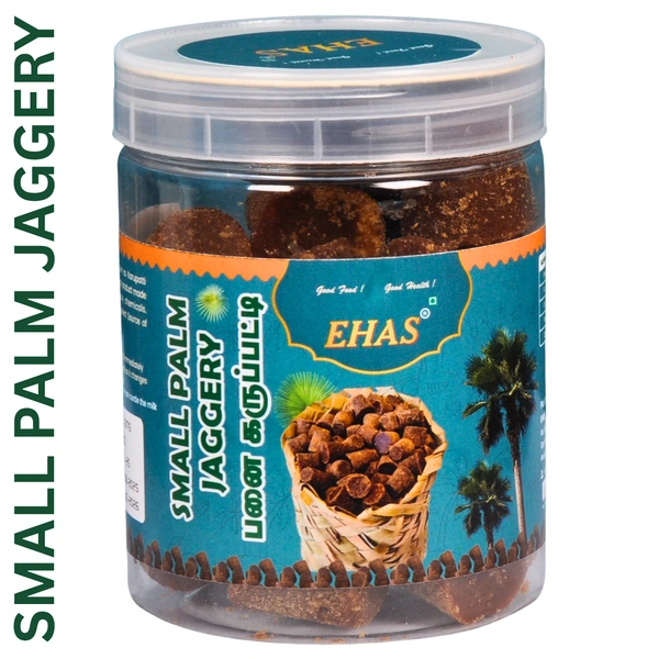 EHAS Small Palm Jaggery (Karupatti) - 300g  | Natural, Chemical-Free | Rich in Iron & Minerals | Traditional Healthy Sweetener