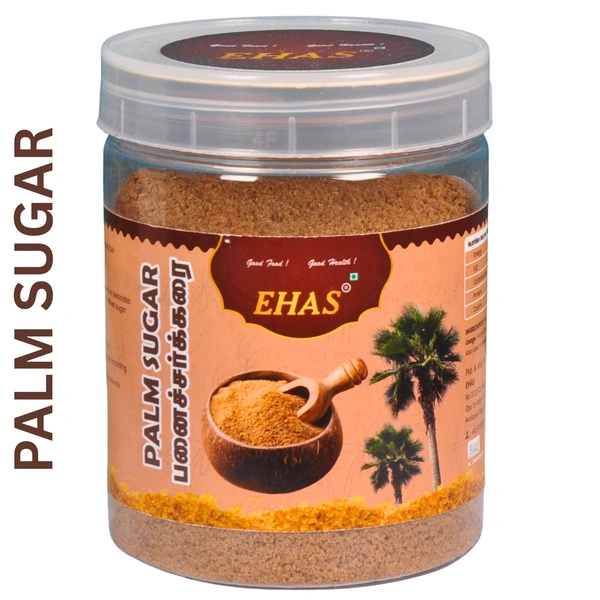 EHAS Palm Sugar - 250g  | Pure & Natural | Low GI  | Rich in Vitamin B12 | No Additives | Healthy Refined Sugar Alternative | Perfect for Coffee, Tea, Baking