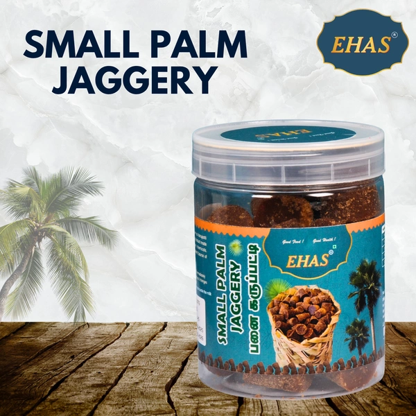 EHAS Small Palm Jaggery (Karupatti) - 300g  | Natural, Chemical-Free | Rich in Iron & Minerals | Traditional Healthy Sweetener