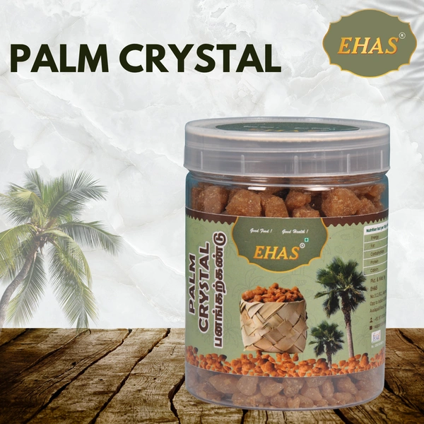 EHAS Palm Crystal - 400g | Healthy Substitute for White Sugar | Perfect for Tea, Coffee, Milk | Rich in Calcium & Low Fat | 100% Natural Sweetener