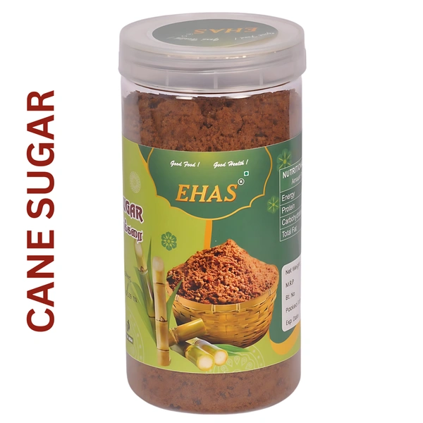 EHAS Cane Sugar - 500g  | Unrefined Jaggery Granules from Pure Sugar Cane Juice | Traditional, Nutrient-Rich Sweetener