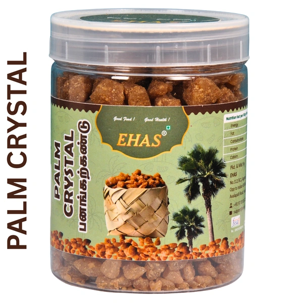 EHAS Palm Crystal - 400g | Healthy Substitute for White Sugar | Perfect for Tea, Coffee, Milk | Rich in Calcium & Low Fat | 100% Natural Sweetener