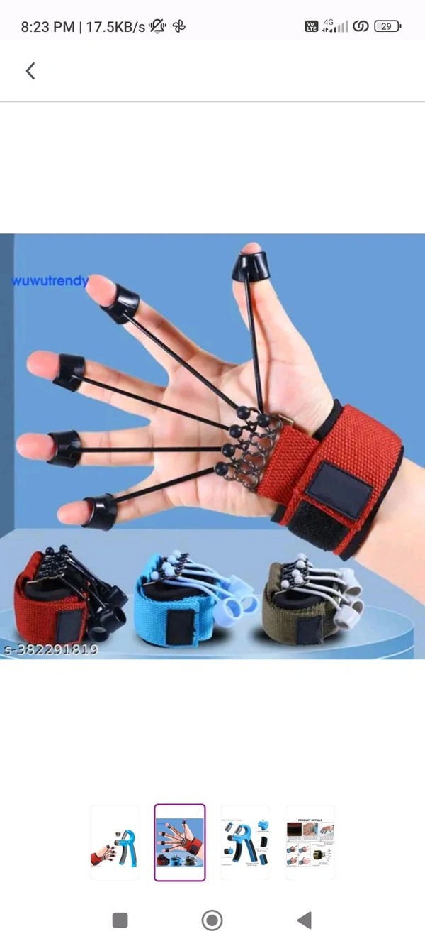 Adjustable Hand Strengthener With Wrist Exerciser Combo - Blue, Adjustable