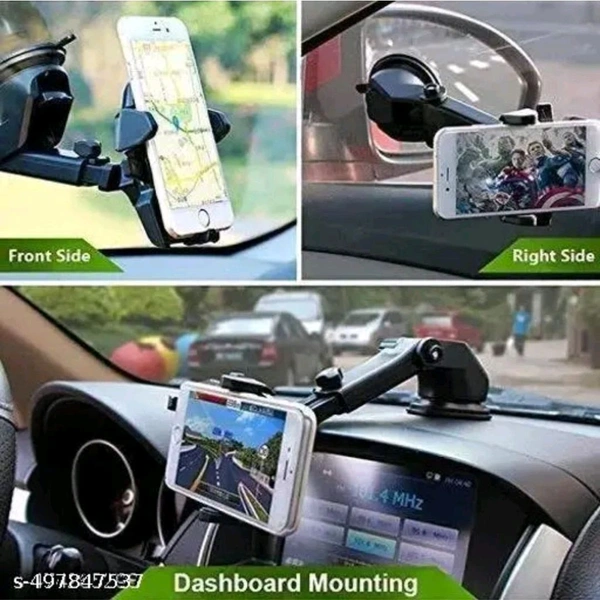 360° Adjustable Car Mobile Holder  - Black