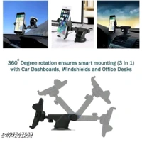 360° Adjustable Car Mobile Holder  - Black