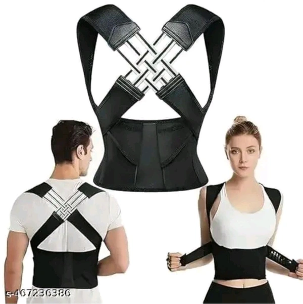 Posture Corrector Belt For Men And Women Back Pain Releif Posture Corrector - Black