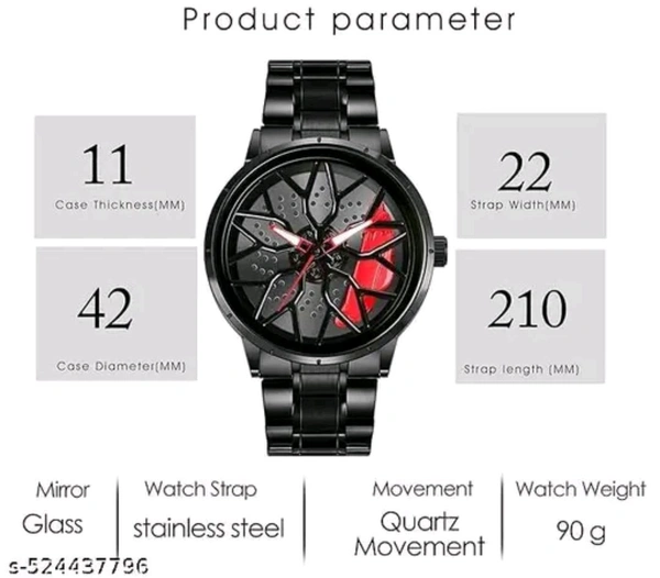 Car Watch With Rolling Dial  - Wild Watermelon
