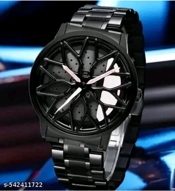 Car Watch With Rolling Dial  - White