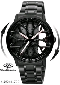 Car Watch With Rolling Dial  - White