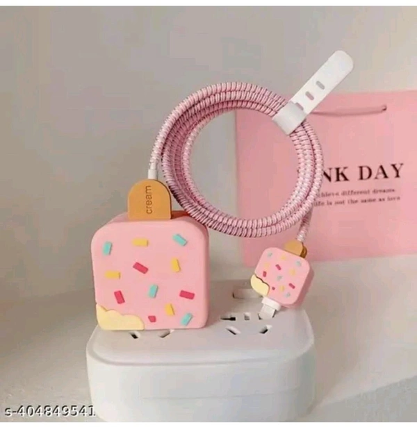 Cute Mobile charger Cover - Blush Pink