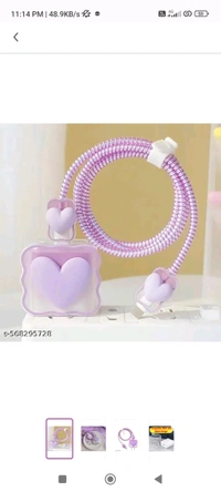 Cute Mobile charger Cover - Fuchsia Pink