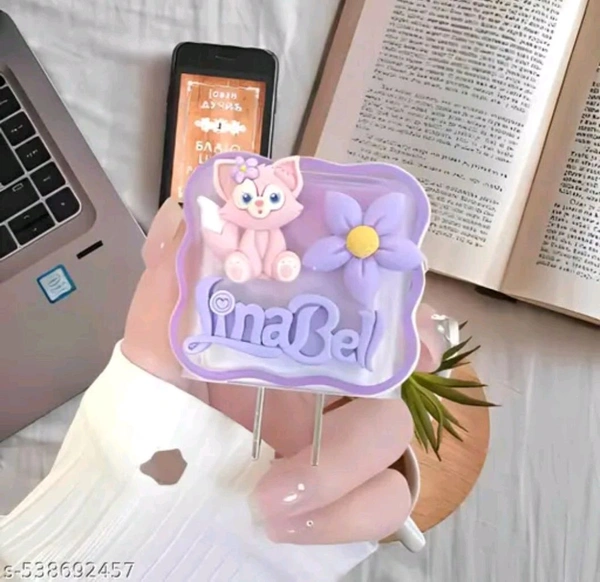 Cute Mobile charger Cover - Electric Violet