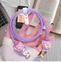 Cute Mobile charger Cover - Electric Violet
