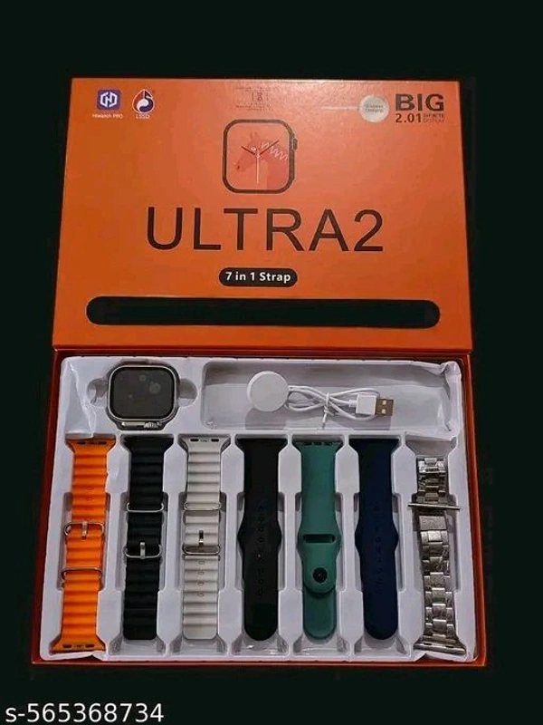 Ultra 2 Smart Watch With 7 Strap And Charger 