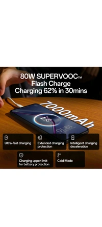 OPPO K13 5G with 7000mAh and 80W SUPERVOOC Charger In-The-Box (Icy Purple, 128 GB)  (8 GB RAM)