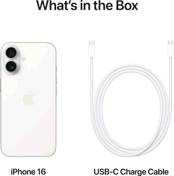 Apple iPhone 16 (White, 128 GB)