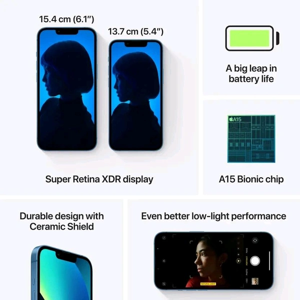 Apple iPhone 13 (Blue, 128 GB)