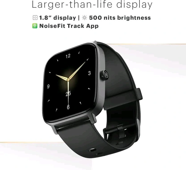 Noise Colorfit Icon 2 1.8'' Display with Bluetooth Calling, AI Voice Assistant Smartwatch  (Jet Black Strap, Regular)