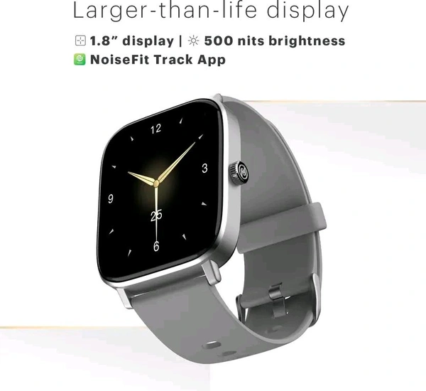 Noise Colorfit Icon 2 1.8'' Display with Bluetooth Calling, AI Voice Assistant Smartwatch  (Silver Grey Strap, Regular)\