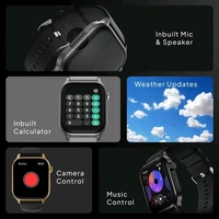 Fire-Boltt Rise Bluetooth Calling 47mm (1.85), Metal Bod & Rotating Crown, 123 Sports Smartwatch  (Gold Black Strap, Free Size)