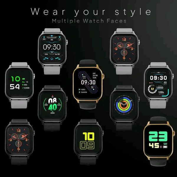 Fire-Boltt Rise Bluetooth Calling 47mm (1.85), Metal Bod & Rotating Crown, 123 Sports Smartwatch  (Gold Black Strap, Free Size)
