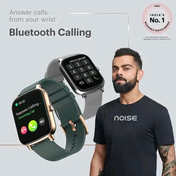 Noise Icon Buzz 1.69" Display with Bluetooth Calling, Built-In Games, Voice Assistant Smartwatch  (Jet Black Strap, Regular)