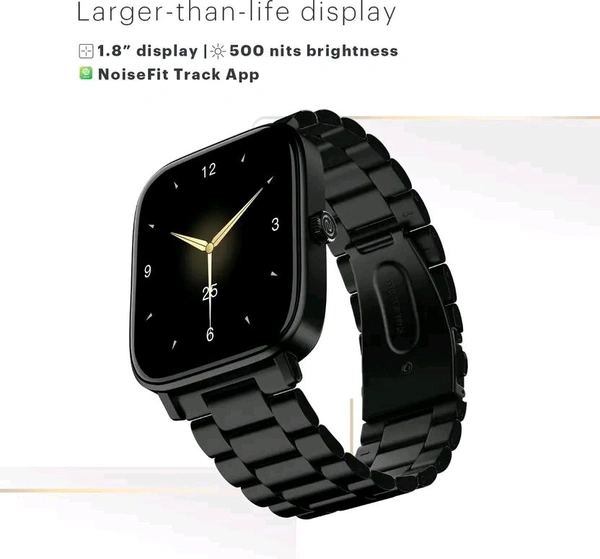 Noise Icon 2 Elite Edition 1.8'' Display with Metallic Body and Bluetooth Calling Smartwatch  (Elite Black Strap, Regular)