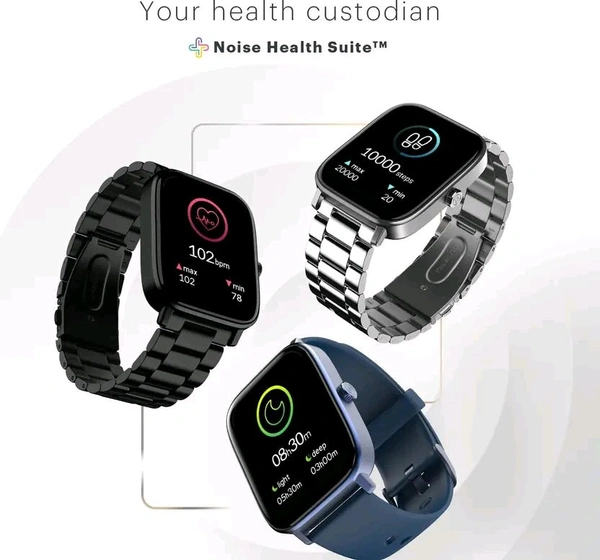 Noise Icon 2 Elite Edition 1.8'' Display with Metallic Body and Bluetooth Calling Smartwatch  (Elite Black Strap, Regular)