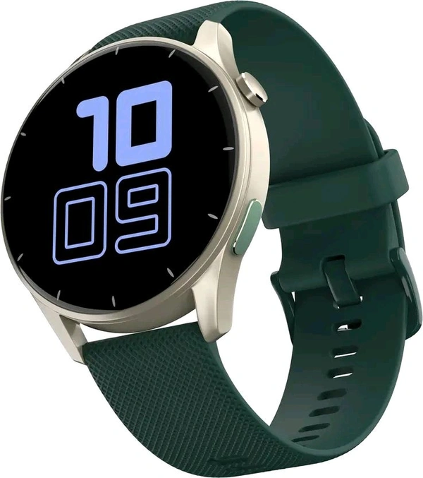 Noise Crew 1.38 Round Display with Bluetooth Calling, Metallic finish, IP68 Rating Smartwatch  (Green Strap, Regular) 