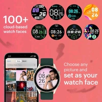 Noise Crew 1.38 Round Display with Bluetooth Calling, Metallic finish, IP68 Rating Smartwatch  (Green Strap, Regular) 