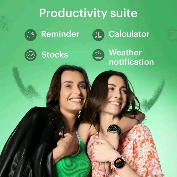 Noise Crew 1.38 Round Display with Bluetooth Calling, Metallic finish, IP68 Rating Smartwatch  (Green Strap, Regular) 