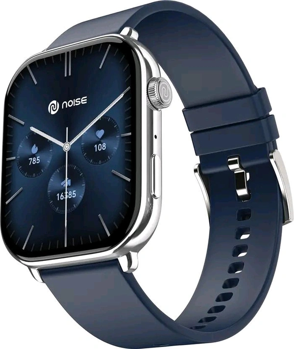 Noise Icon 4 with Stunning 1.96'' AMOLED Display, Metallic Finish, BT Calling Smartwatch  (Space Blue Strap, Regular)'