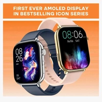 Noise Icon 4 with Stunning 1.96'' AMOLED Display, Metallic Finish, BT Calling Smartwatch  (Space Blue Strap, Regular)'