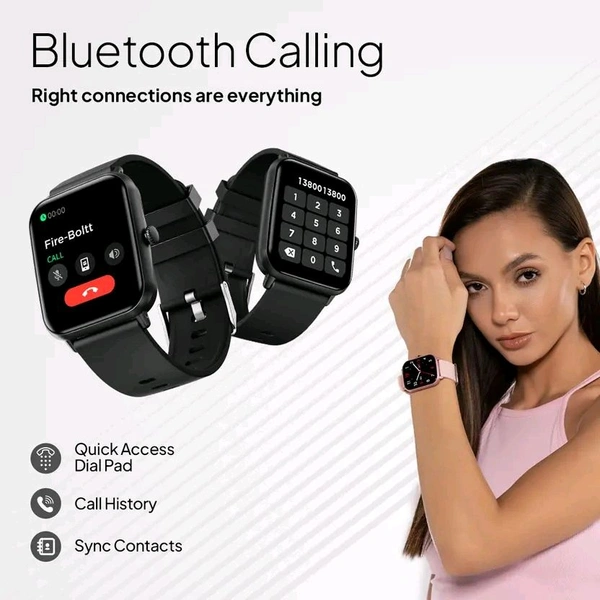Fire-Boltt Ninja Calling Pro Plus 46.5mm (1.83) Display Bluetooth Calling, AI Voice Smartwatch  (Black Strap, Free Size)